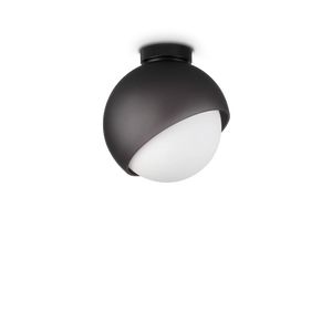 Plafonieră Ideal Lux Bloom PL1, negru, Ø22 cm, 366586