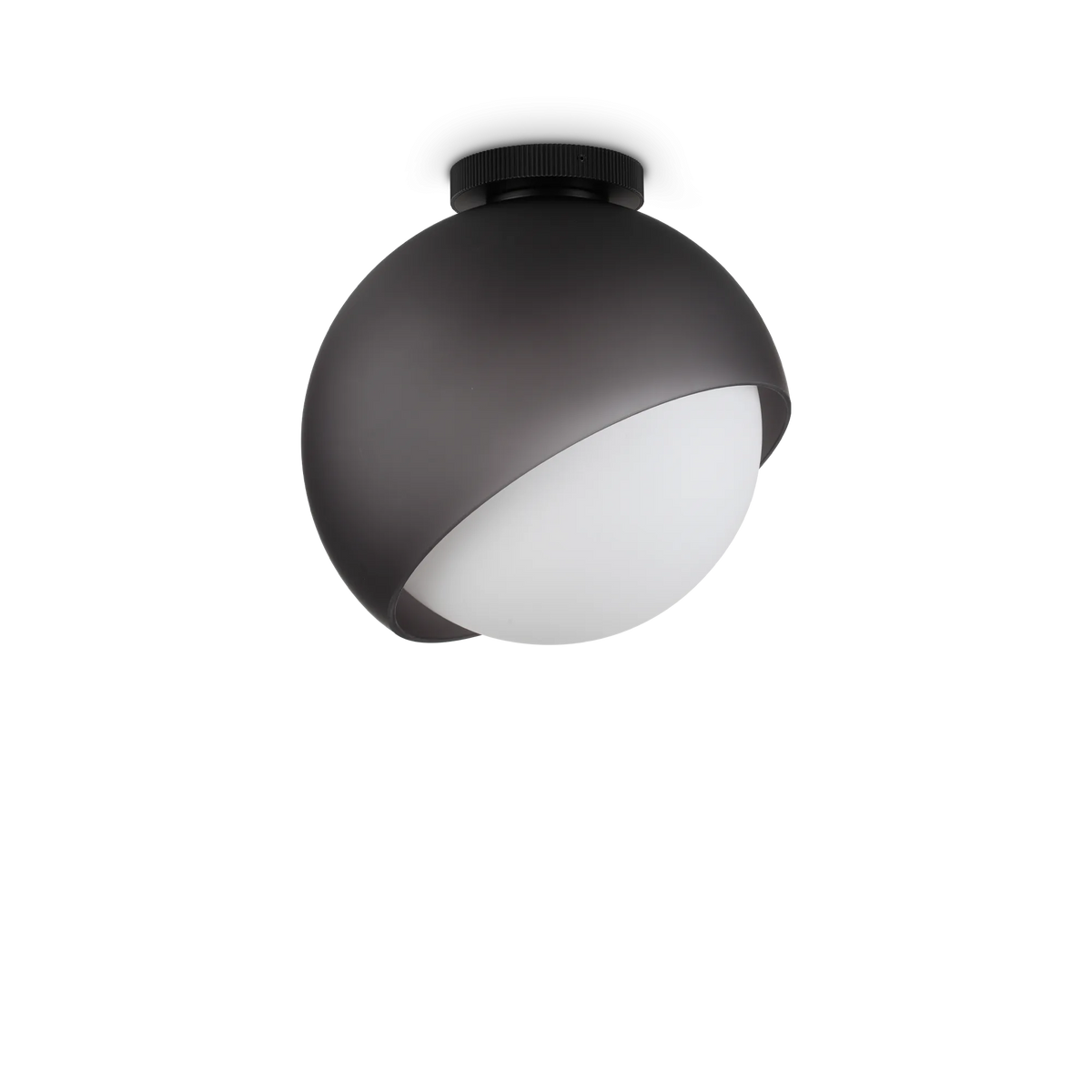 Plafonieră Ideal Lux Bloom PL1, negru, Ø30 cm, 366609