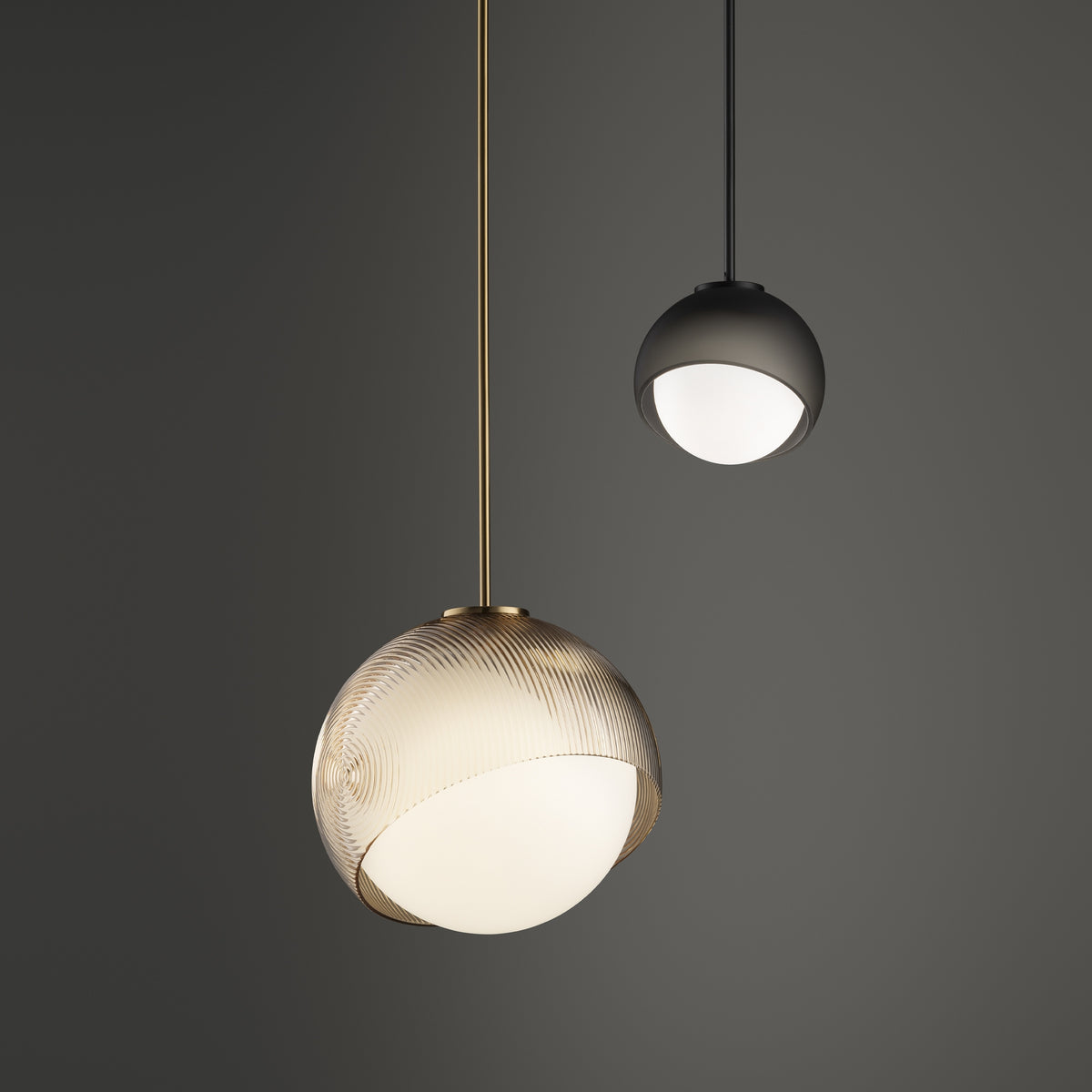 Pendul Ideal Lux Bloom SP1, negru, Ø17 cm, 366654