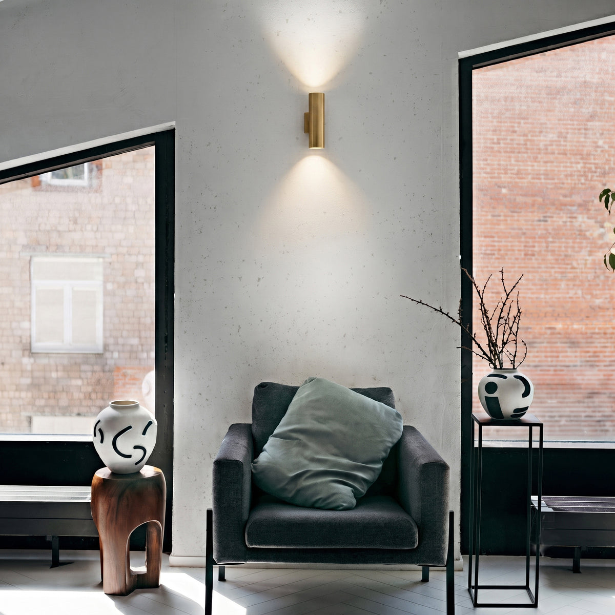 Aplică Ideal Lux Look LED AP02 Square D3.0 ON-OFF 3000K, negru, H15 cm, 353357