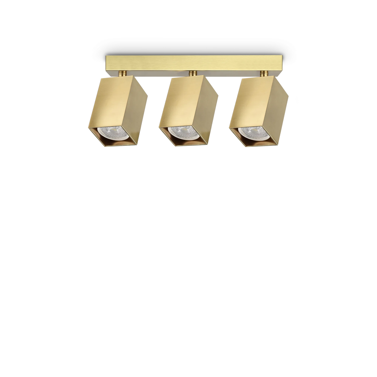 Plafonieră Ideal Lux Dynamite PL3 Linear Square, alamă, 371283