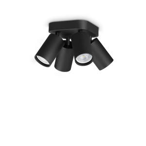Plafonieră Ideal Lux Dynamite PL4 Round, negru, 371290