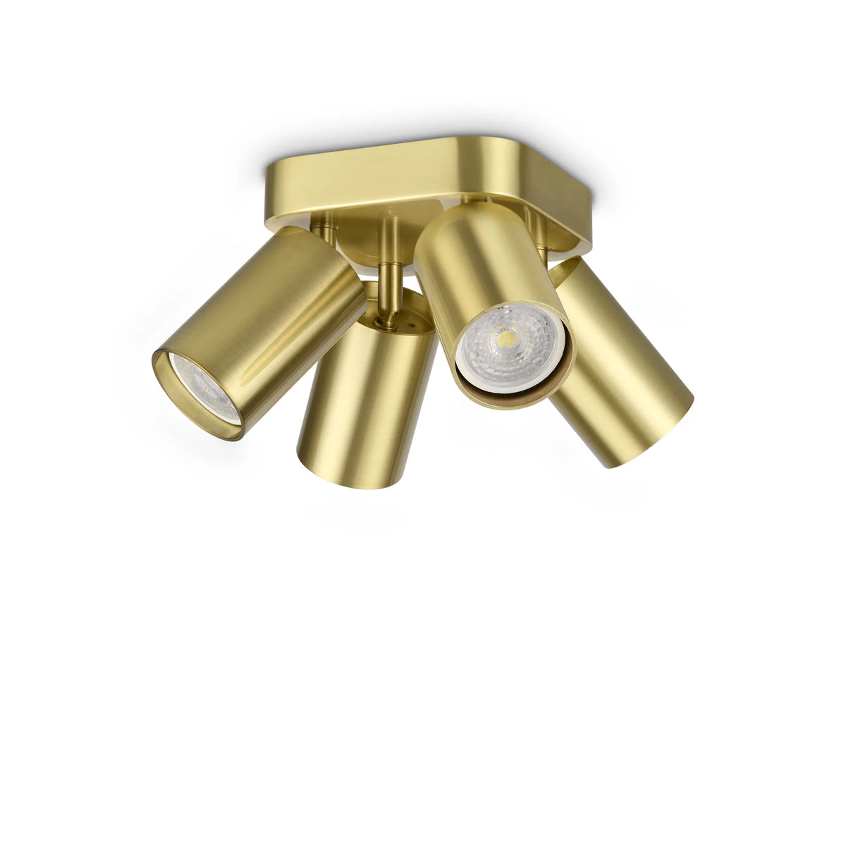 Plafonieră Ideal Lux Dynamite PL4 Round, alamă, 371306