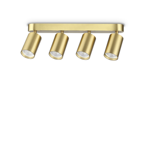 Plafonieră Ideal Lux Dynamite PL4 Linear Round, alamă, 371351
