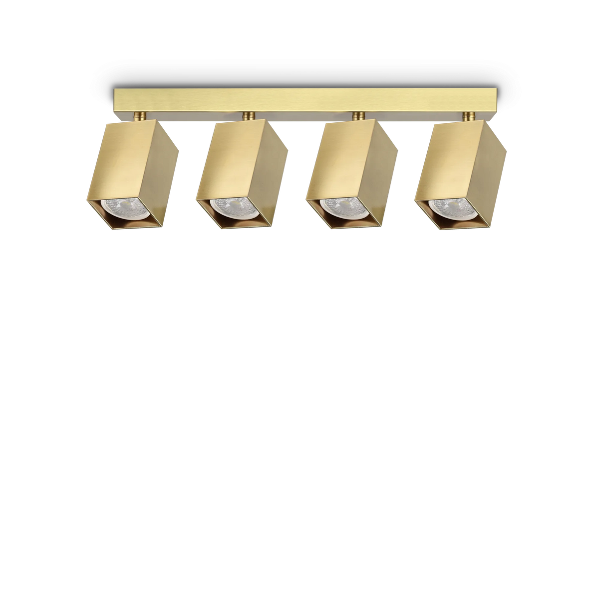 Plafonieră Ideal Lux Dynamite PL4 Linear Square, alamă, 371375