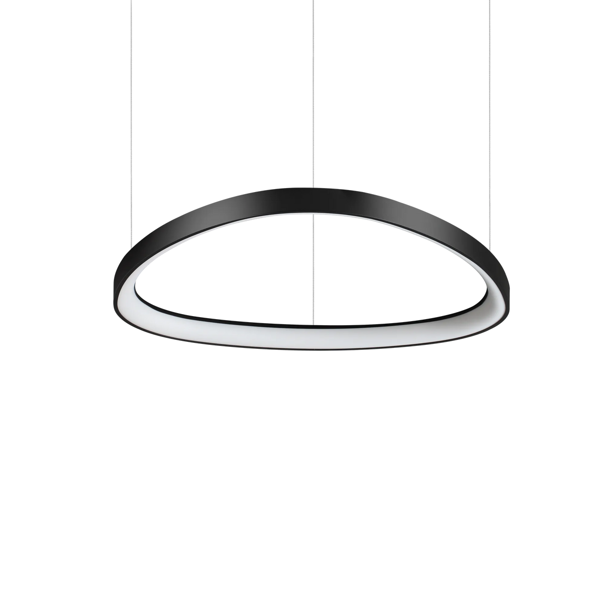 Lustră Ideal Lux Gemini ON-OFF 4000K, negru, Ø61 cm, 372167