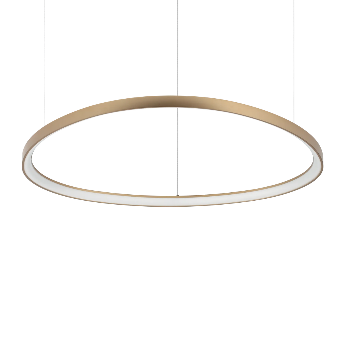 Lustră Ideal Lux Gemini ON-OFF 4000K, alamă, Ø105 cm, 372235