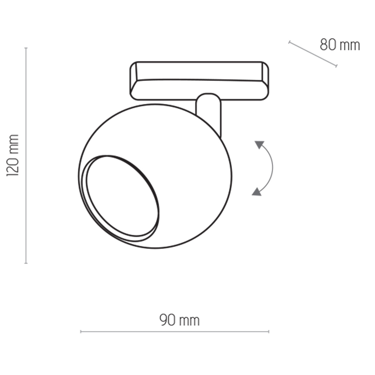 Spot pe șină TK Lighting Tracer 1 TL-001, negru, 4041