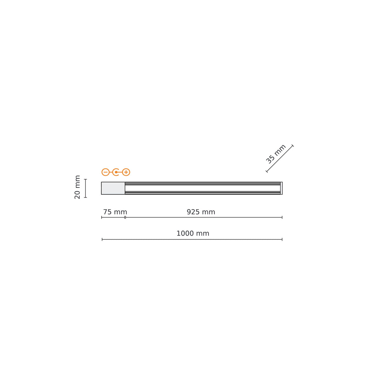 Șină pentru spoturi TK Lighting Tracer 1M, alb, 4044