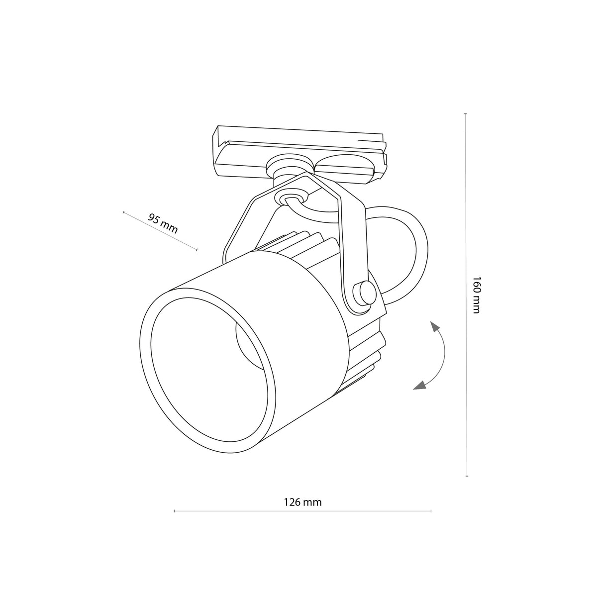 Spot pe șină TK Lighting Tracer 1 TL-006, alb, 4144