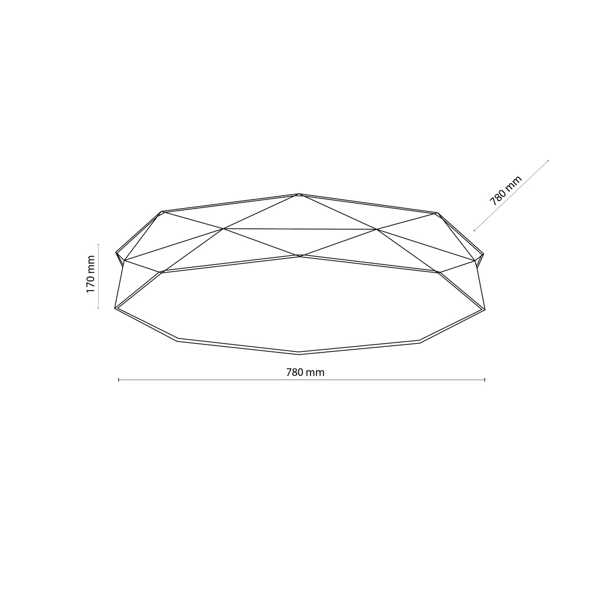 Plafonieră TK Lighting Kantoor 6 becuri LED, gri, 78 cm, 4223