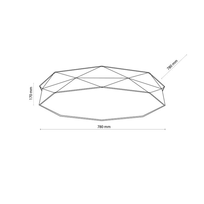Plafoniera gri Kantoor 6 becuri LED 78 cm 4223