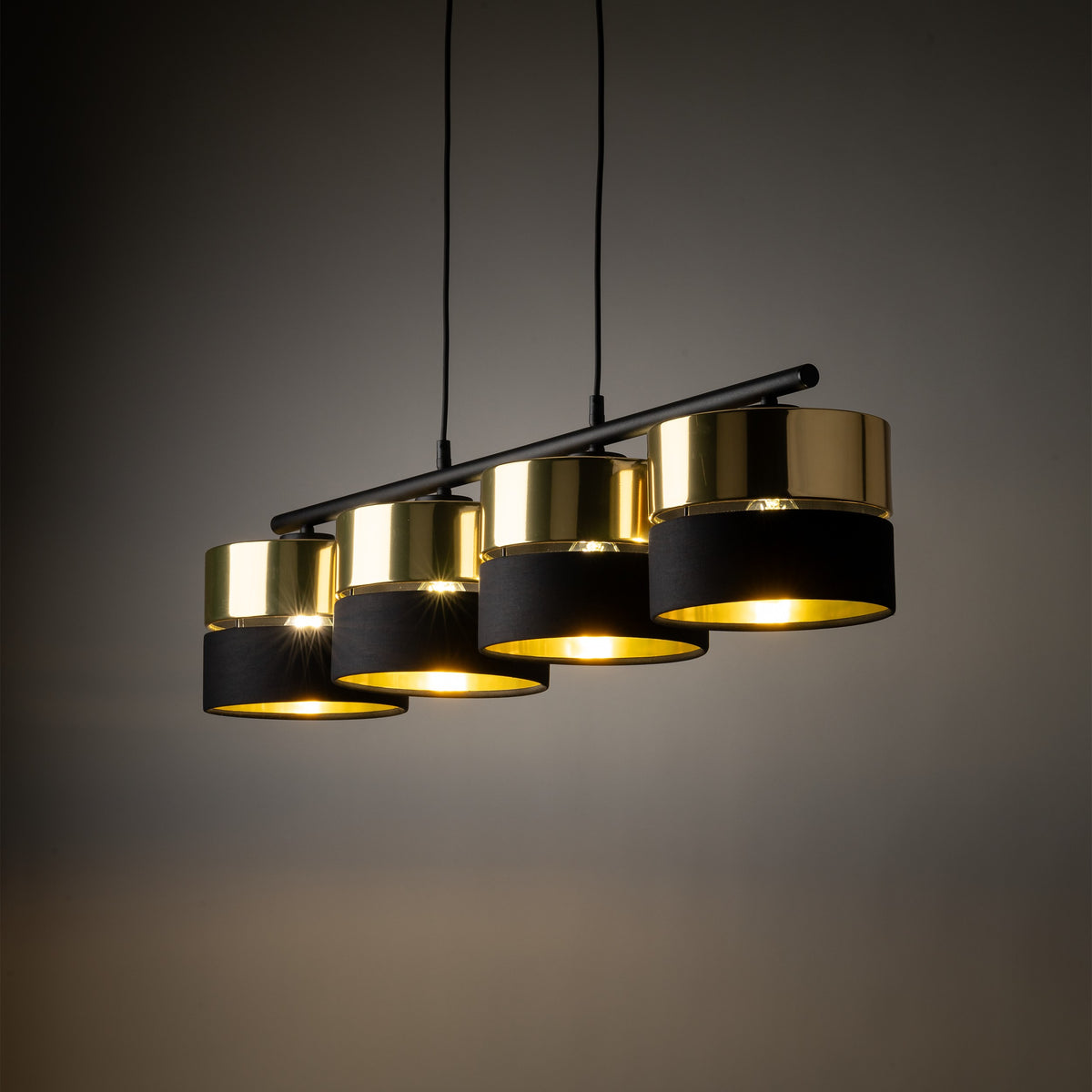 Lampa suspendată Hilton Black/Gold 4 4342 TK 4342