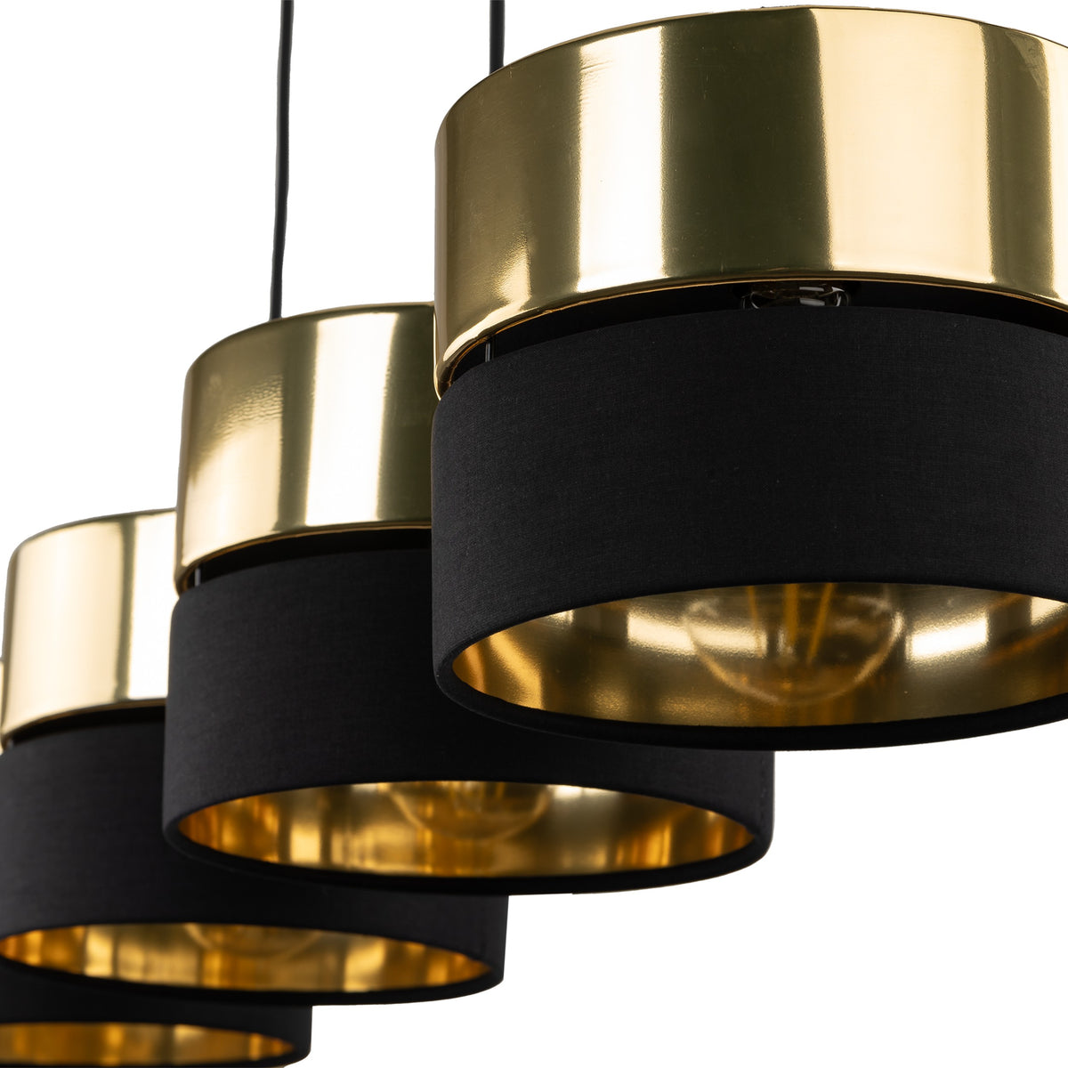 Lampa suspendată Hilton Black/Gold 4 4342 TK 4342