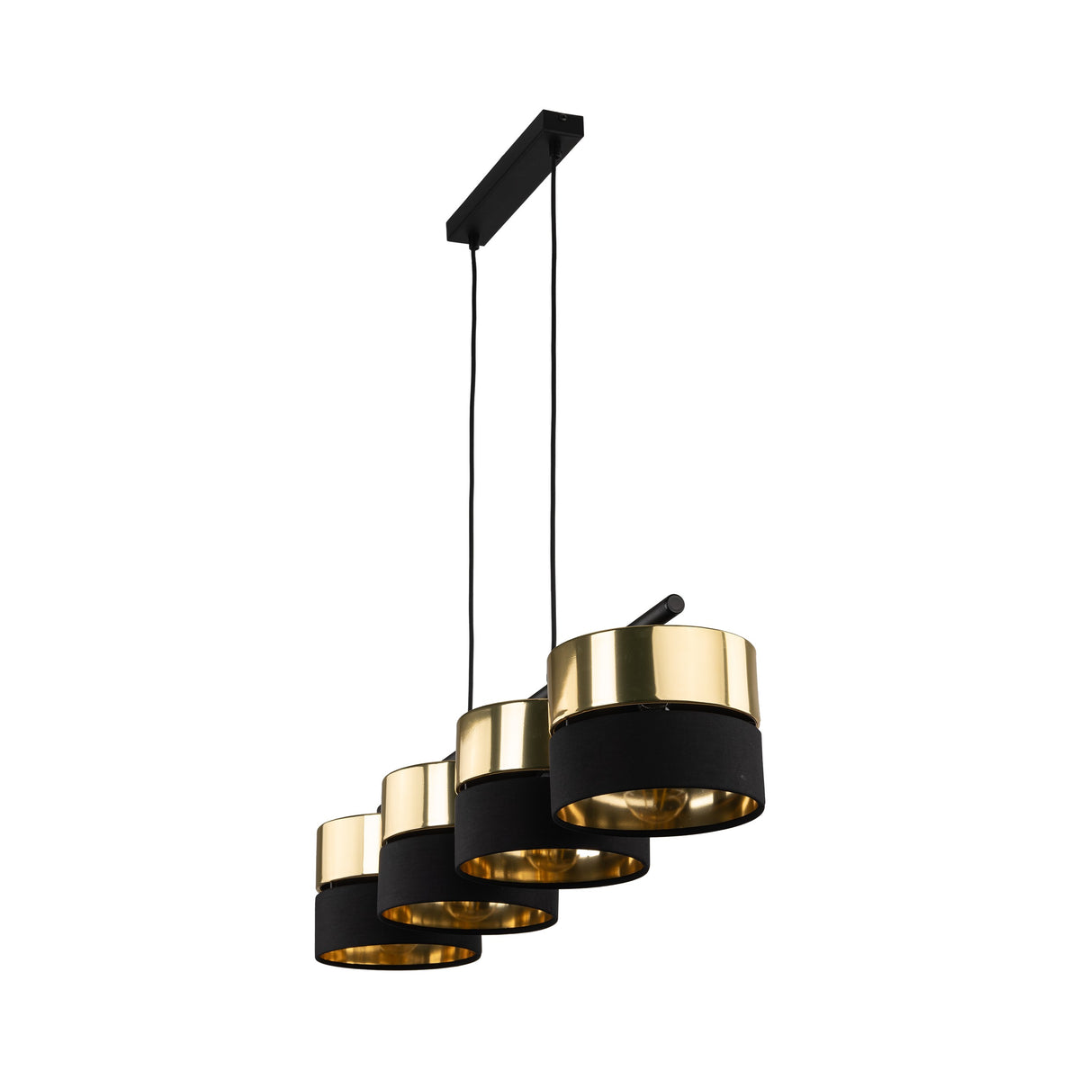 Lampa suspendată Hilton Black/Gold 4 4342 TK 4342