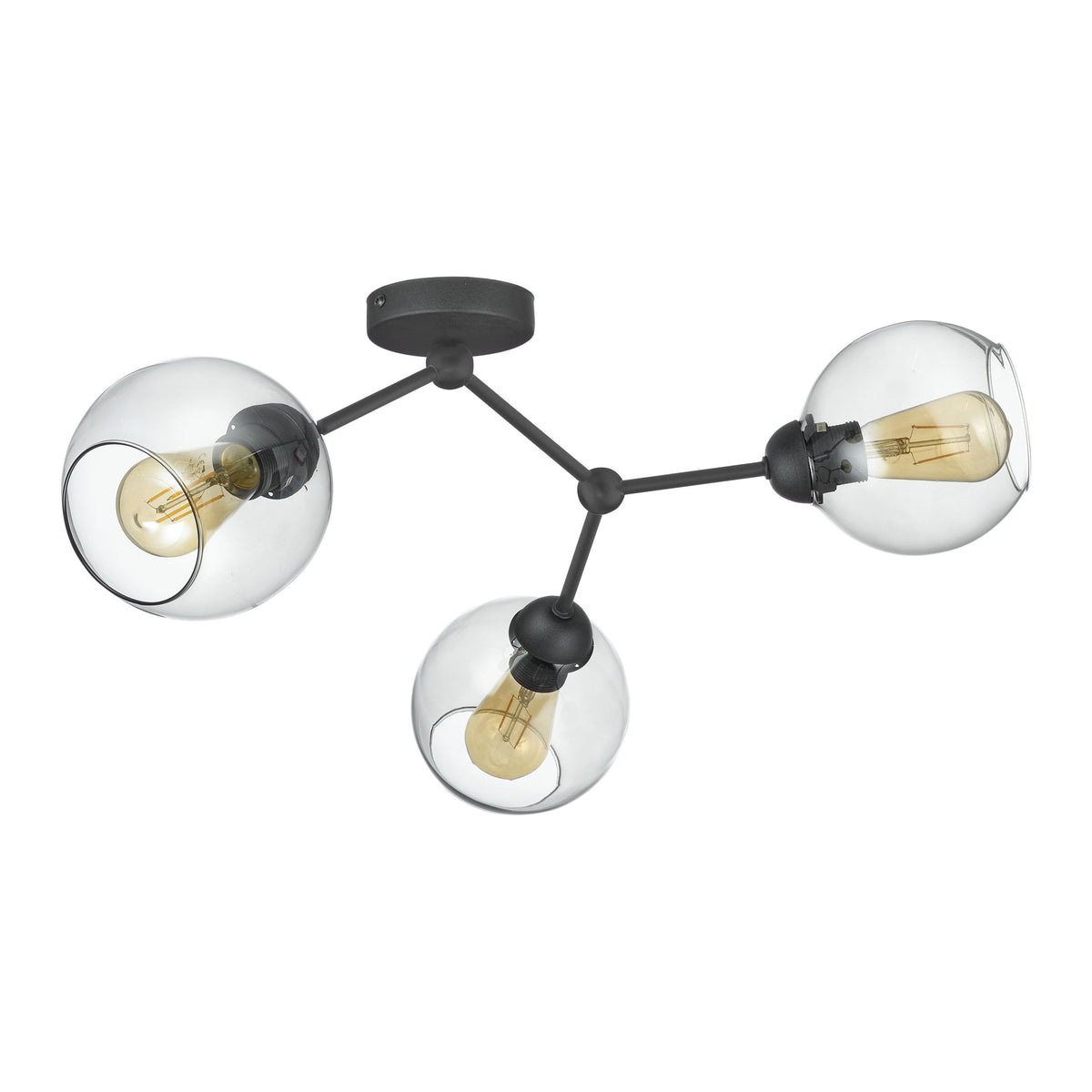 Lustră TK Lighting Fairy 3, negru, 3 x E27, 4372