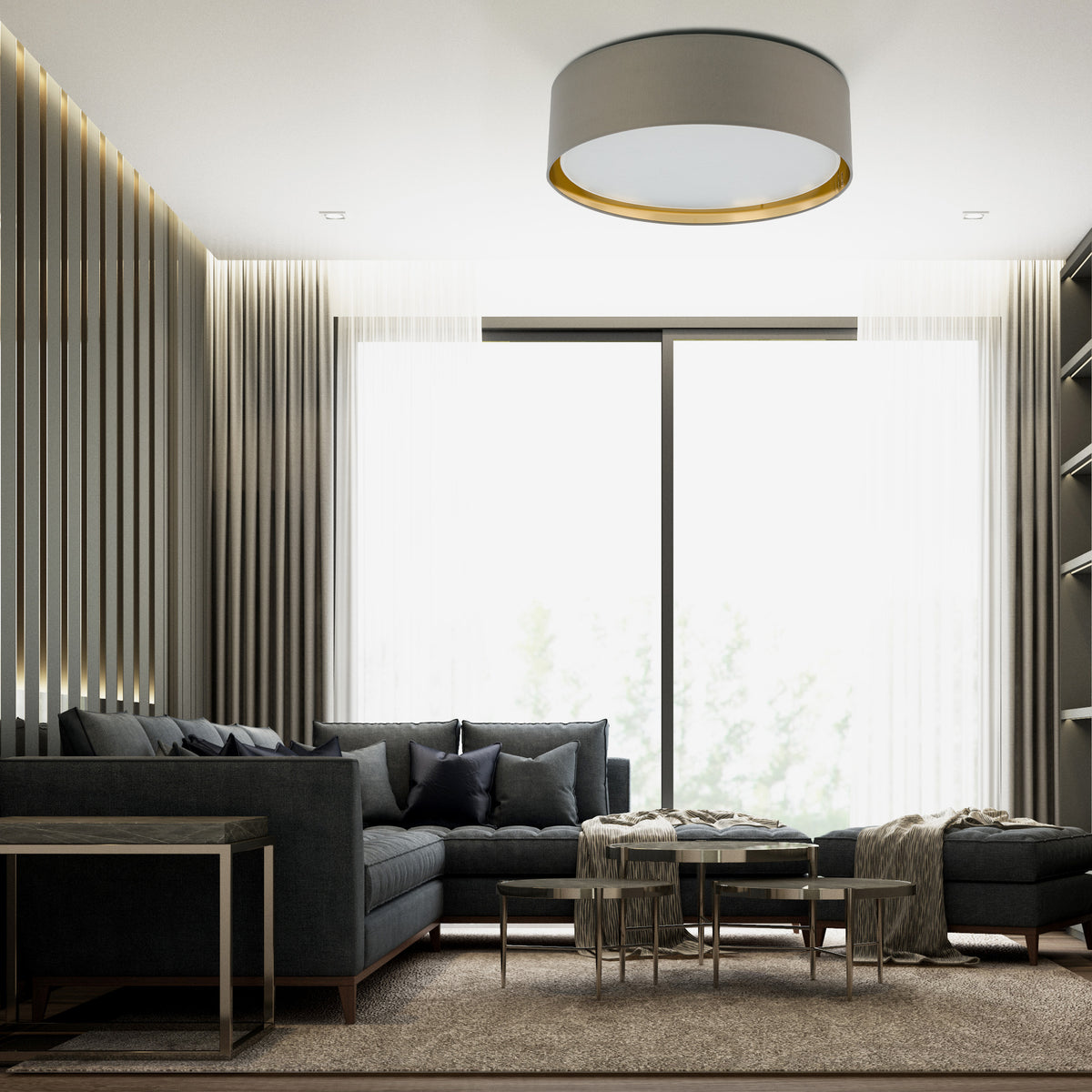Plafoniera Bilbao BEIGE/GOLD 600 4399