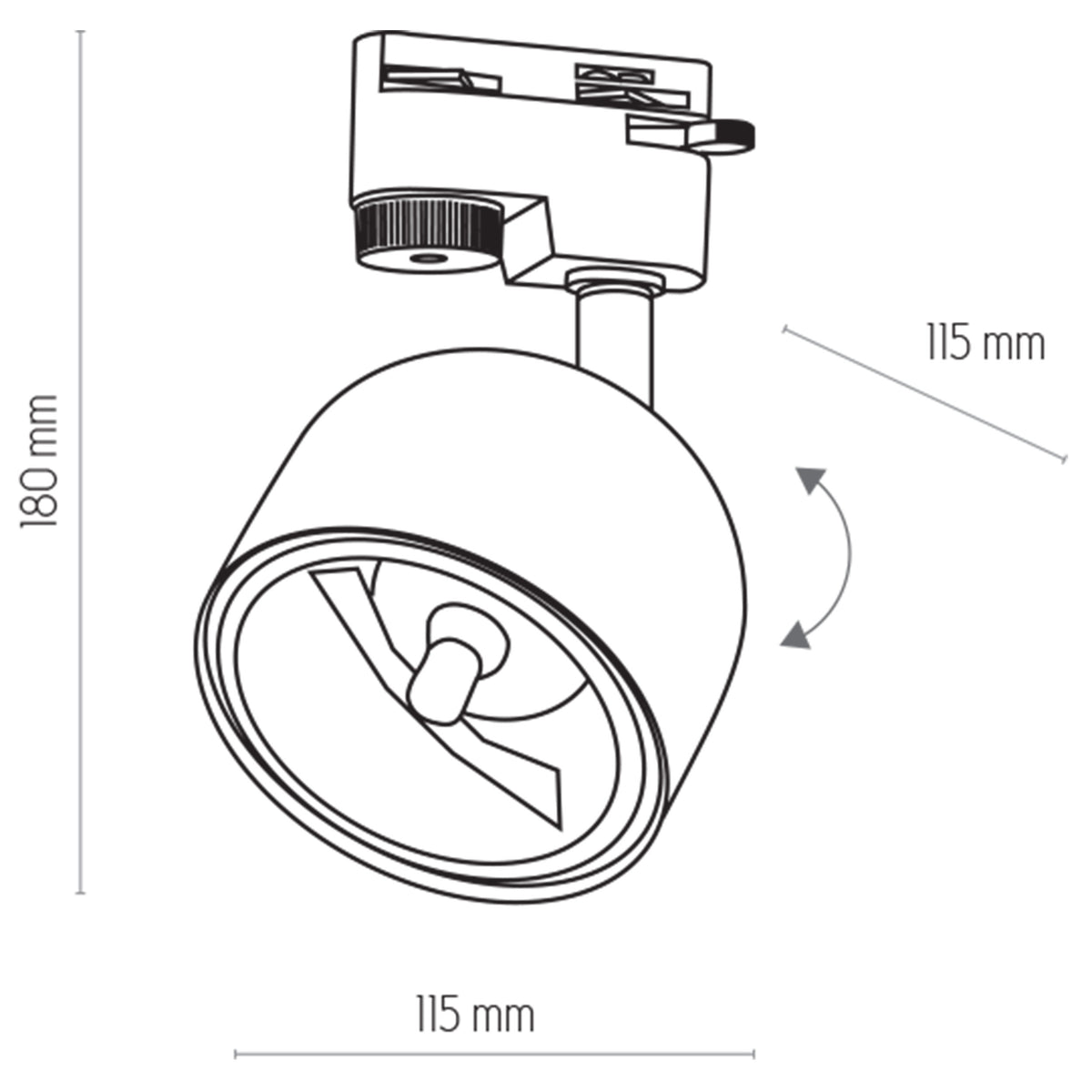 Spot pe șină TK Lighting Tracer Altea 1 ES111, auriu, 4493
