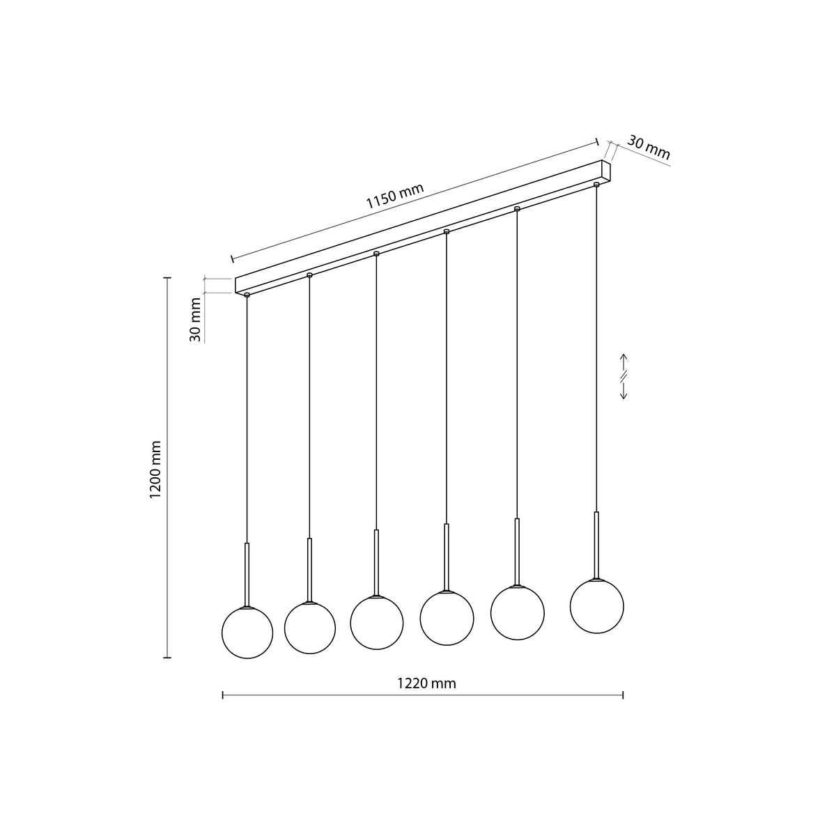Lampa suspendată Martin Black/White 4504 TK 4504
