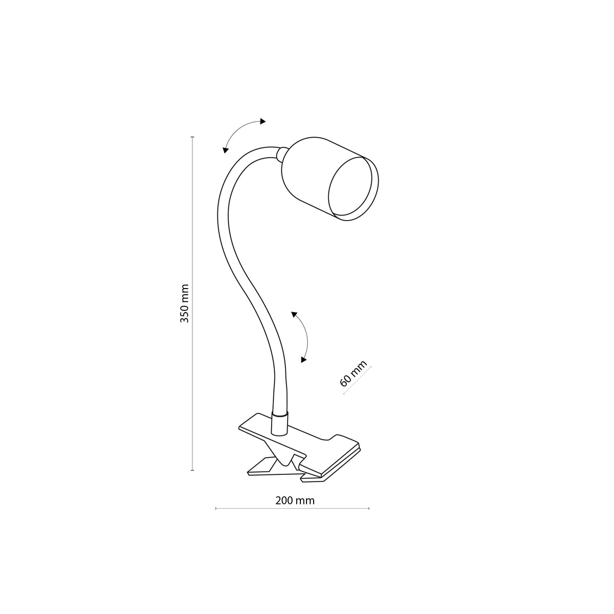 Aplică TK Lighting Top Klips 1, alb, 4559