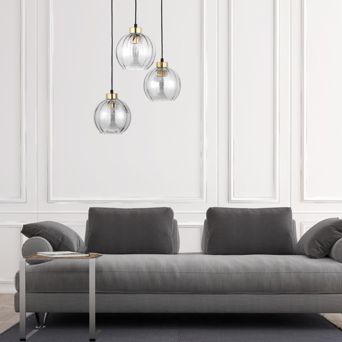 Lustră TK Lighting Devi 3 Rotund, transparent, 3 x E27, 4579