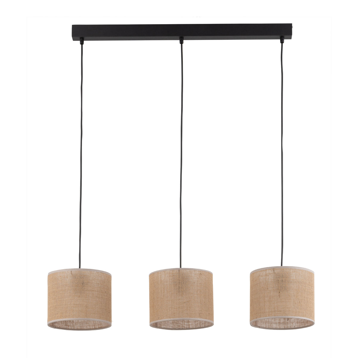 Lustră TK Lighting 3 Bară, iută, 3 x E27, 4597