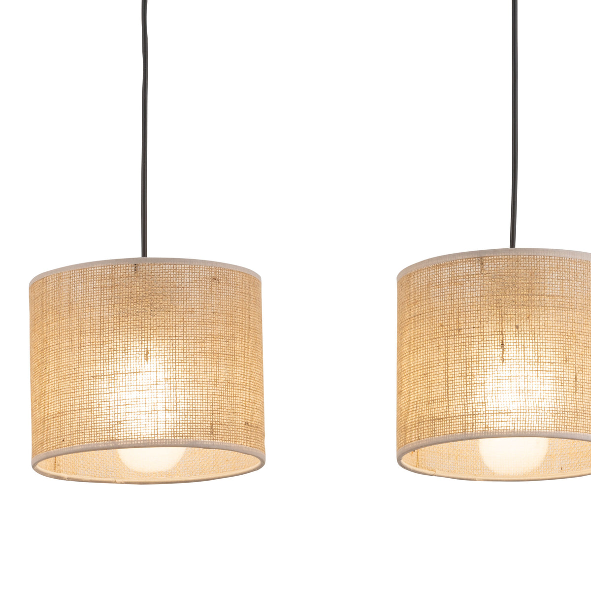 Lustră TK Lighting 3 Bară, iută, 3 x E27, 4597
