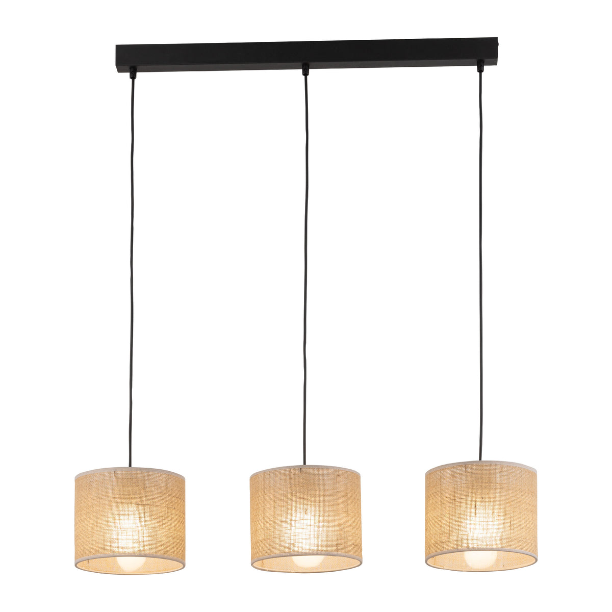 Lustră TK Lighting 3 Bară, iută, 3 x E27, 4597