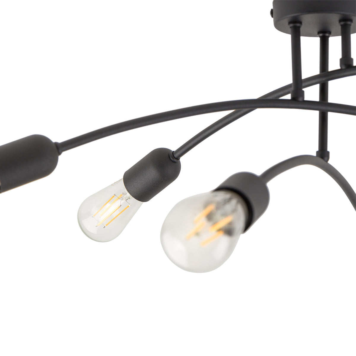 Plafonieră TK Lighting Helix 6, negru, 6 x E27, 4679