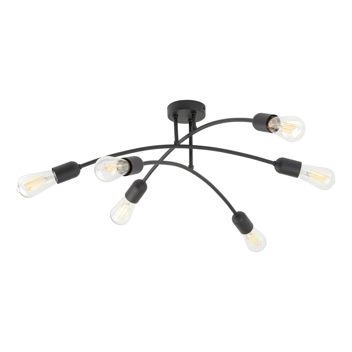 Plafonieră TK Lighting Helix 6, negru, 6 x E27, 4679