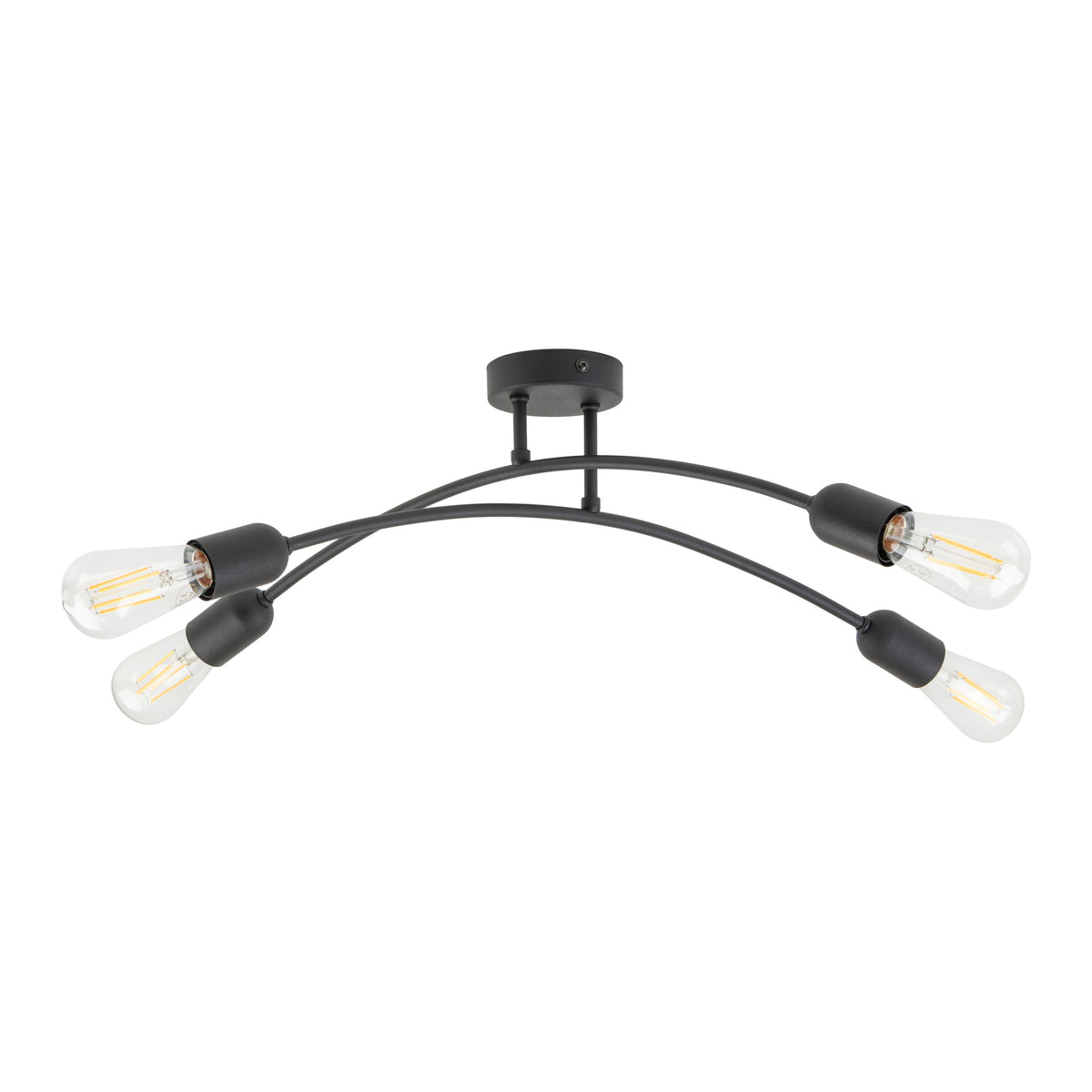 Plafonieră TK Lighting Helix 4, negru, 4 x E27, 4687