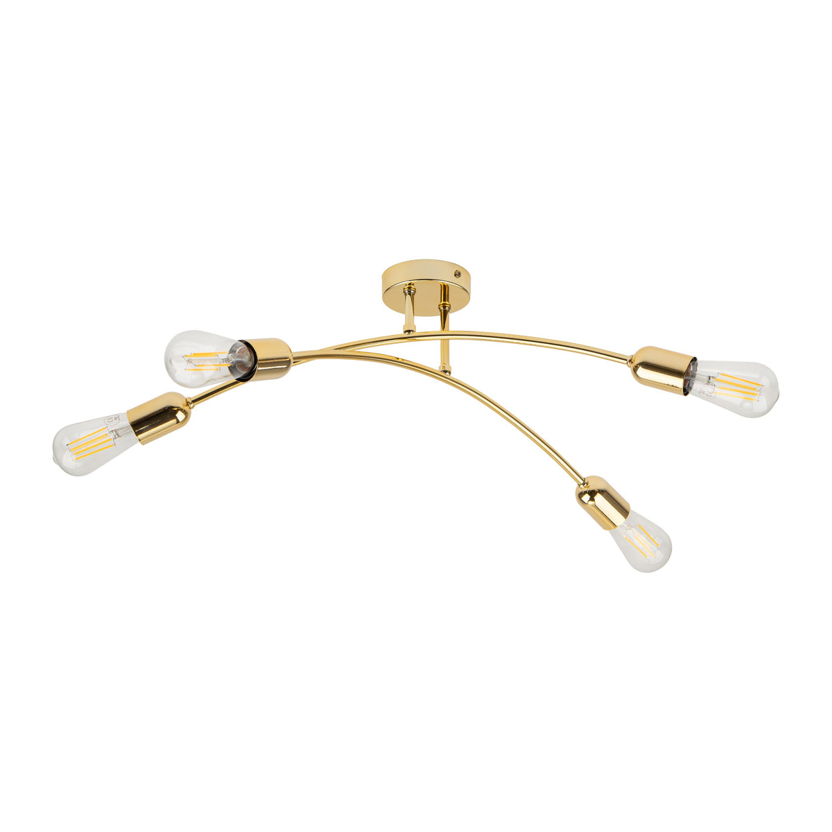 Plafonieră TK Lighting Helix 4, auriu, 4 x E27, 4688