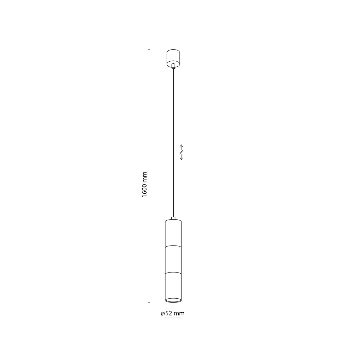 Pendul TK Lighting Vivien 1, negru, auriu, 4756