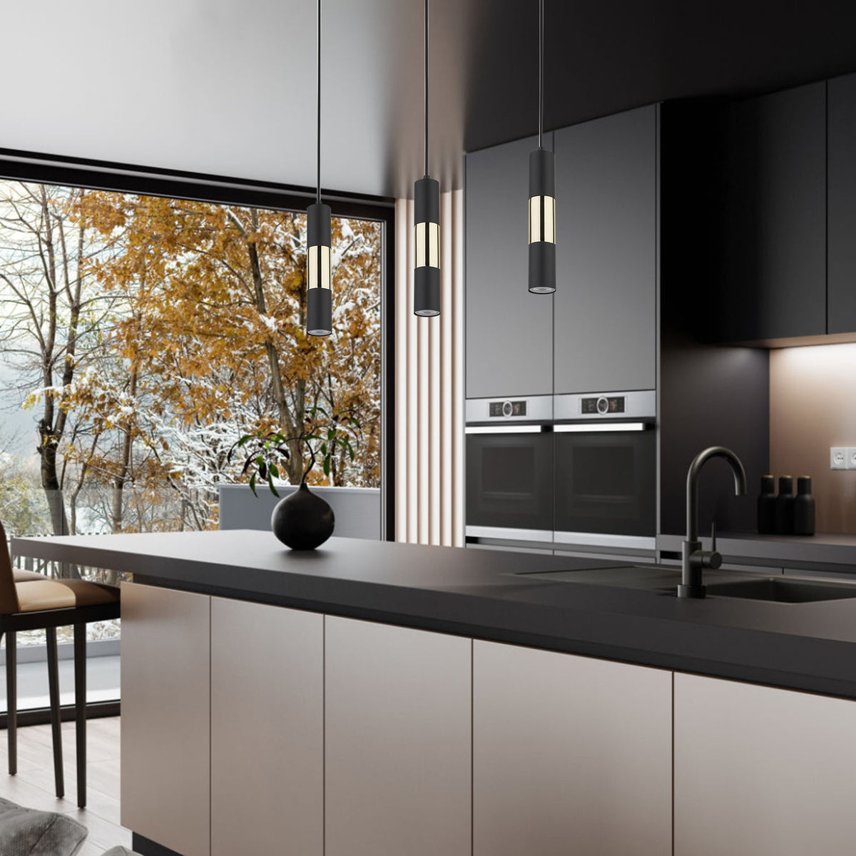 Lustră TK Lighting Vivien 3 Bară, negru, auriu, 3 x GU10, 4757