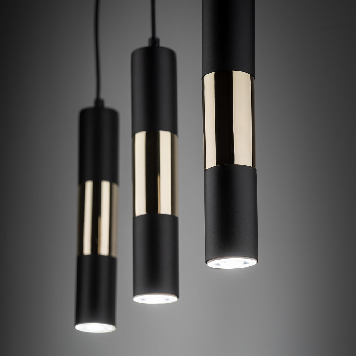 Lustră TK Lighting Vivien 3 Bară, negru, auriu, 3 x GU10, 4757