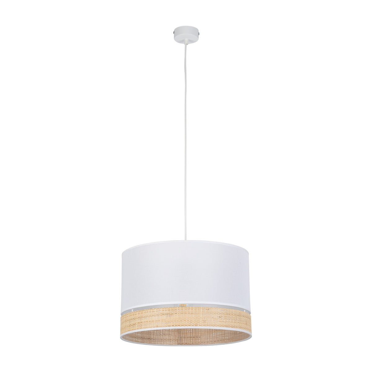 Pendul TK Lighting Paglia 1 380, alb, 4768