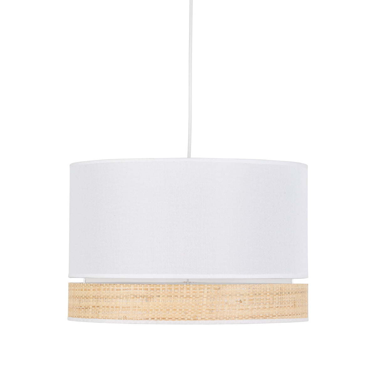 Pendul TK Lighting Paglia 1 380, alb, 4768