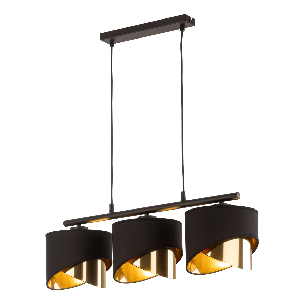 Lustră TK Lighting Grant 3, negru, 3 x E27, 4824