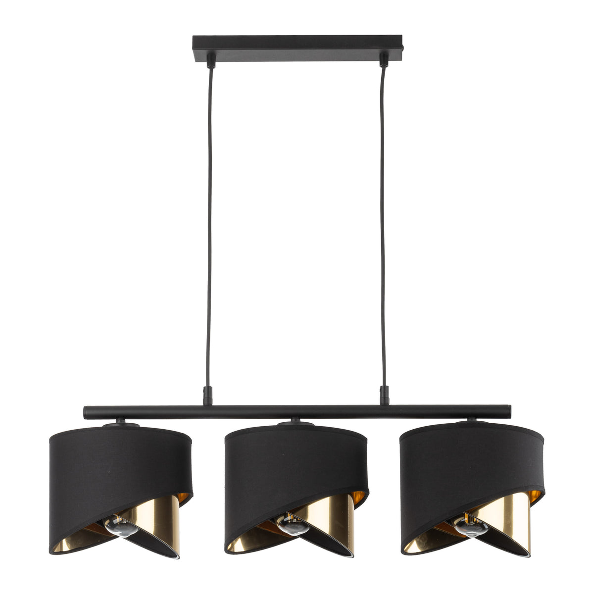 Lustră TK Lighting Grant 3, negru, 3 x E27, 4824