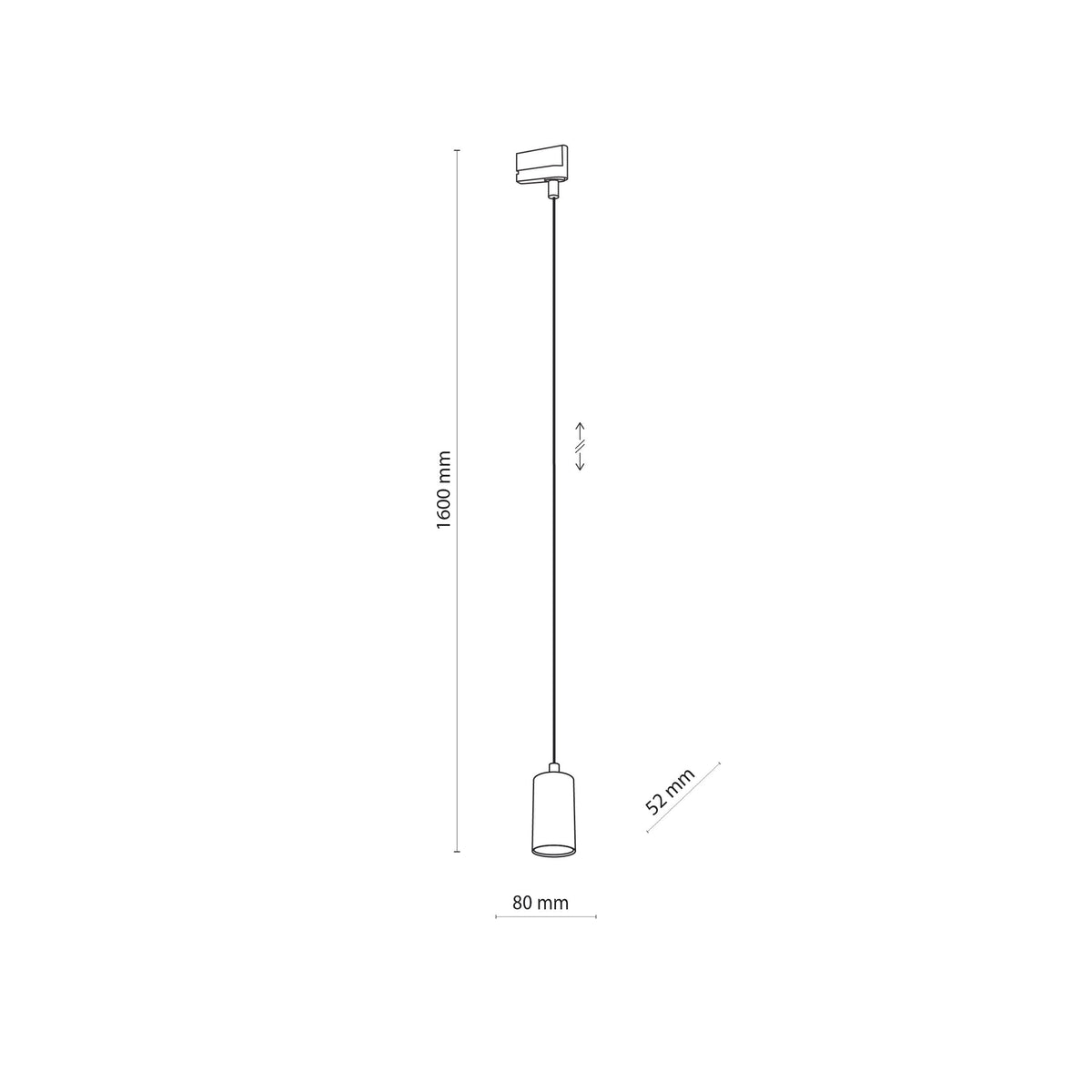 Spot pe șină TK Lighting Tracer Trifazat Top Suspendat 1, negru, 4844