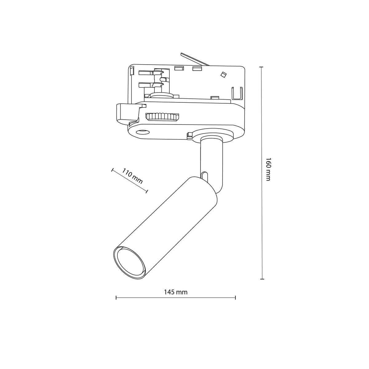 Spot pe șină TK Lighting Tracer Trifazat Lagos 1, alb, 4846