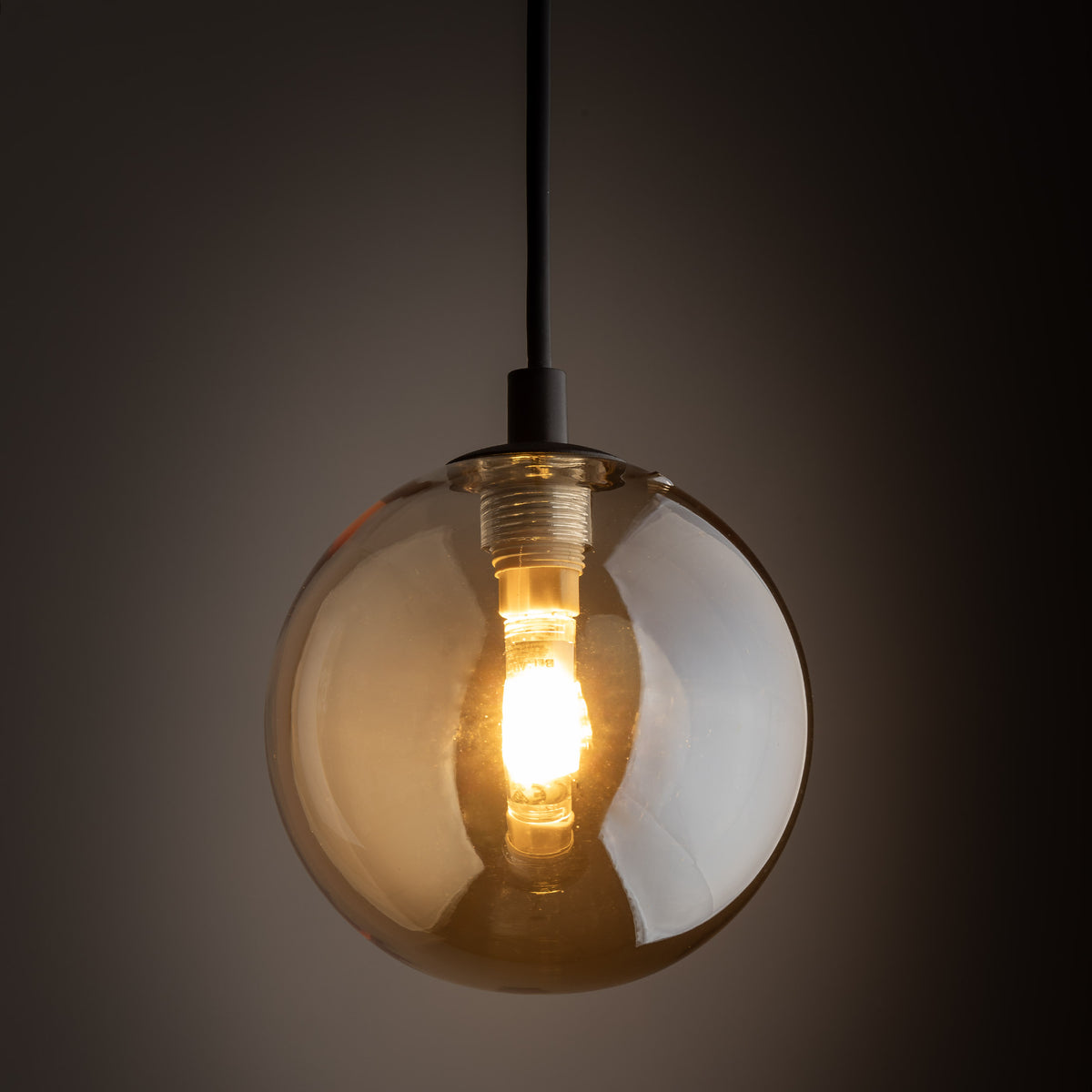 Spot pe șină TK Lighting Tracer Glass 1, negru, chihlimbar, 4928