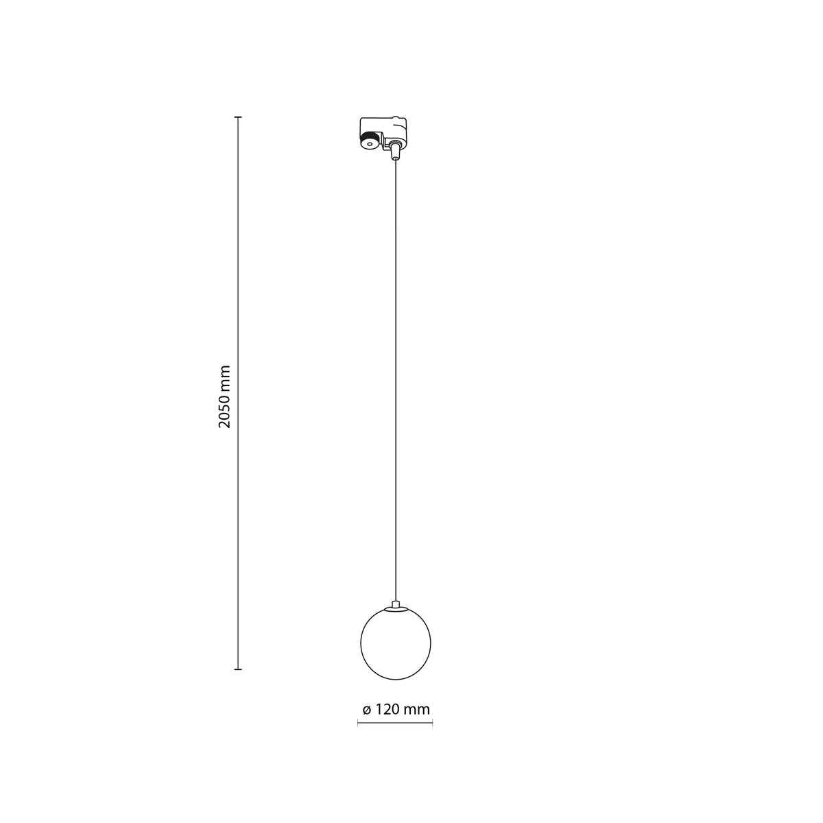 Spot pe șină TK Lighting Tracer Glass 1, negru, chihlimbar, 4928