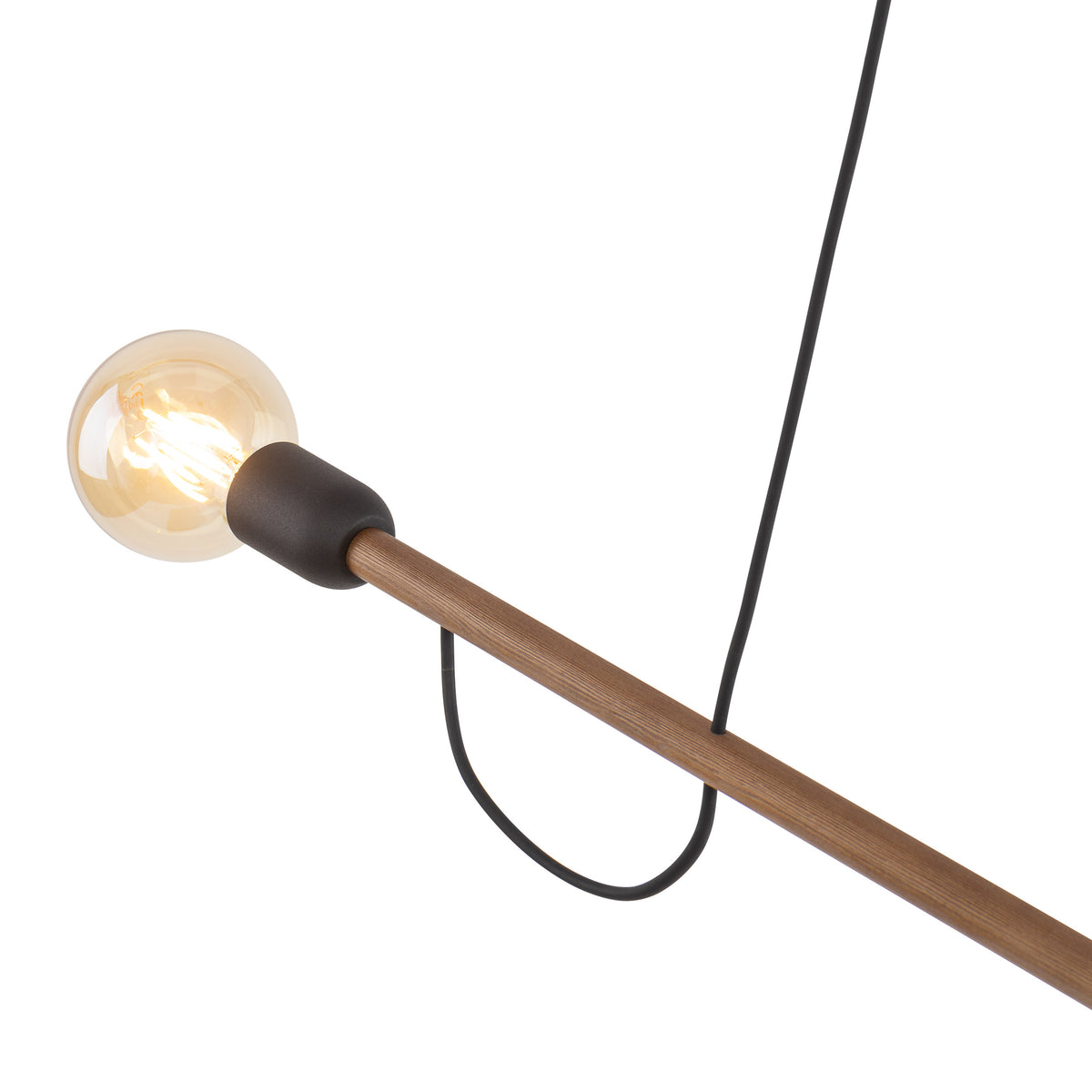 Lampa suspendata Helix Wood 1 brat, 2x E27 15W 4948