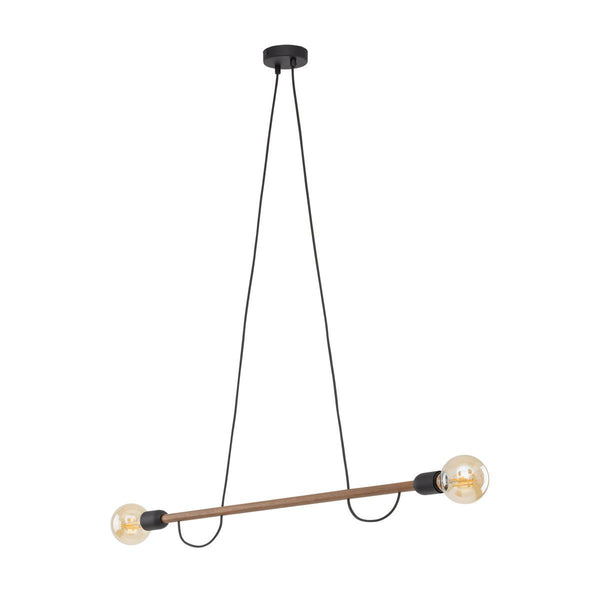 Lampa suspendata Helix Wood 1 brat, 2x E27 15W