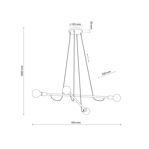 Lampa suspendata Helix Wood 2 brate, 2x E27 15W 4949