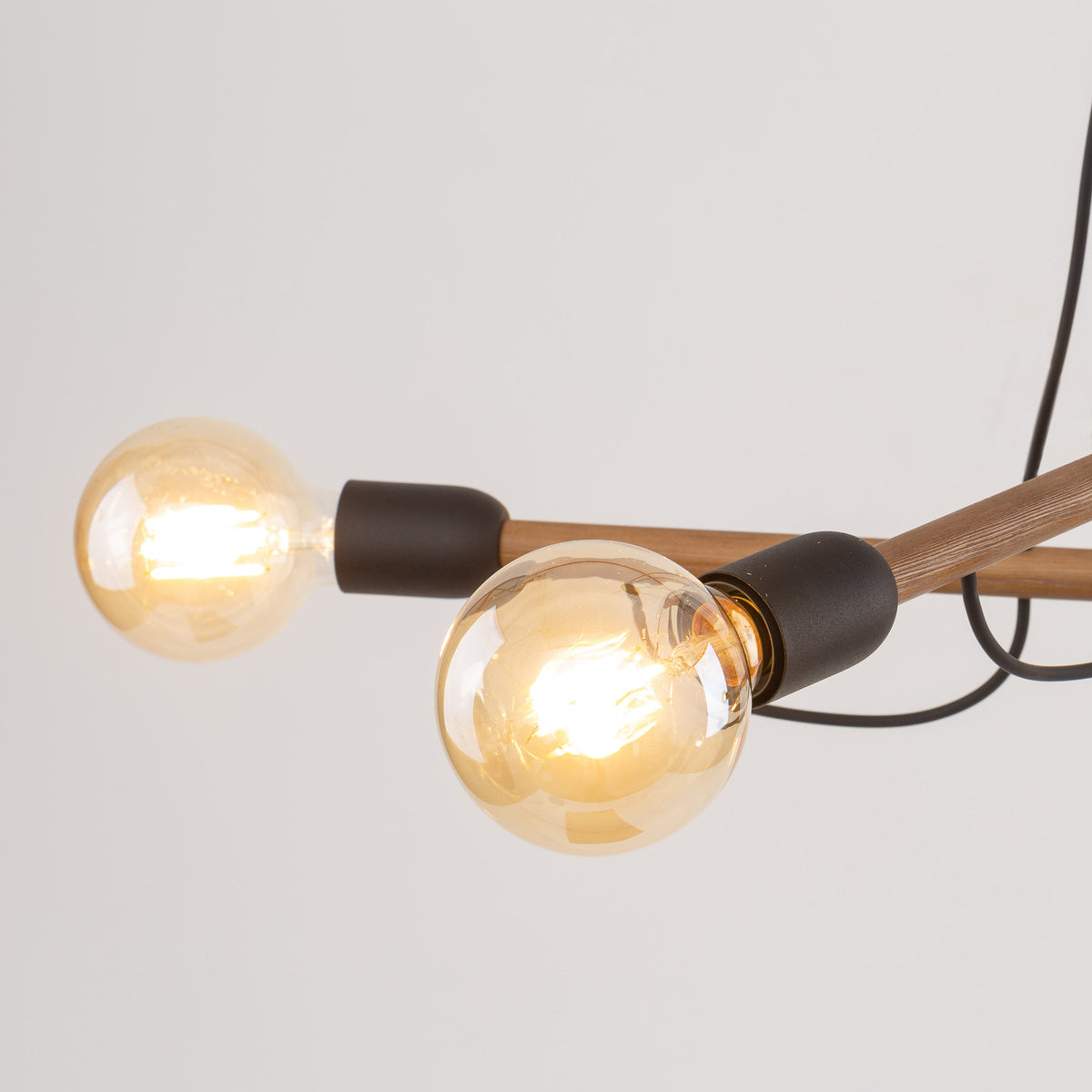 Lampa suspendata Helix Wood 2 brate, 2x E27 15W 4949