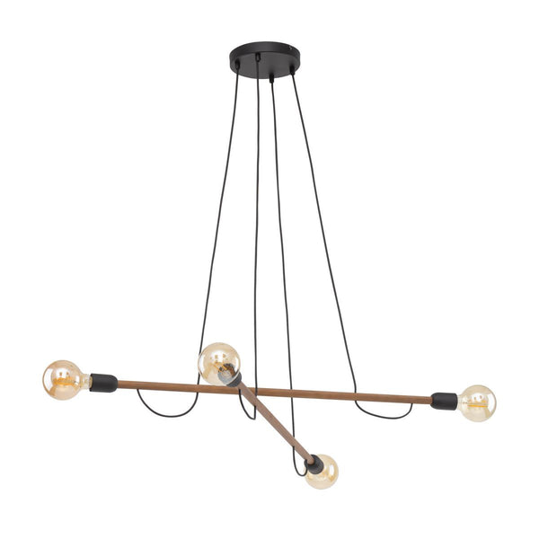 Lampa suspendata Helix Wood 2 brate, 2x E27 15W