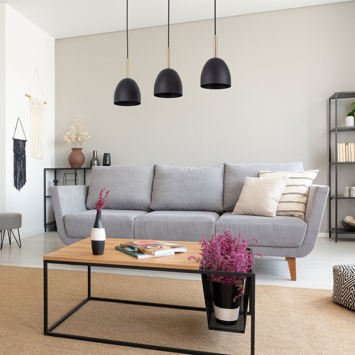 Lustră TK Lighting Nord 3, negru, 3 x E27, 4871