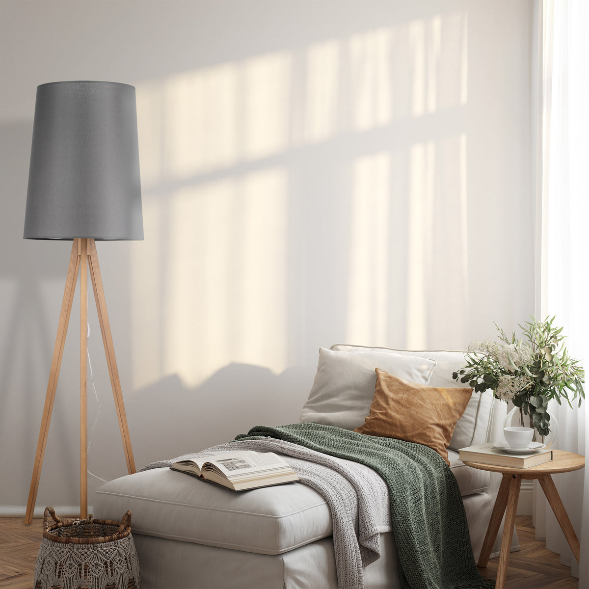 Lampadar TK Lighting Walz 1 Fsc 100% SA-COC-006060, gri, 5046